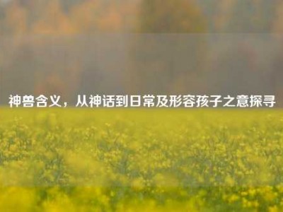 神兽含义，从神话到日常及形容孩子之意探寻