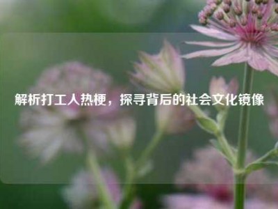 解析打工人热梗，探寻背后的社会文化镜像