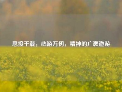 思接千载，心游万仞，精神的广袤遨游