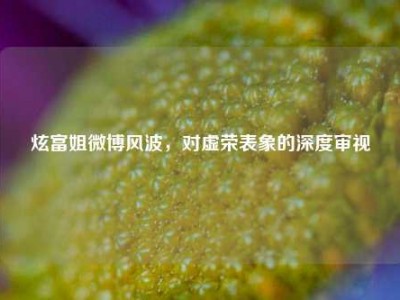 炫富姐微博风波，对虚荣表象的深度审视