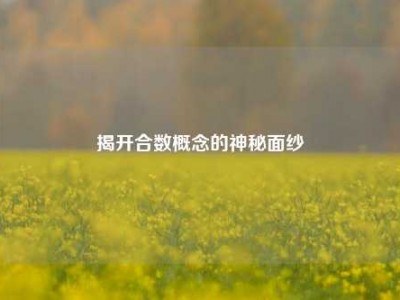 揭开合数概念的神秘面纱