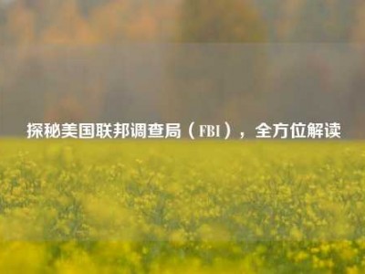 探秘美国联邦调查局（FBI），全方位解读