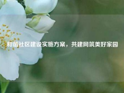 和谐社区建设实施方案，共建同筑美好家园