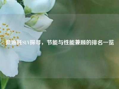 低油耗SUV探寻，节能与性能兼顾的排名一览