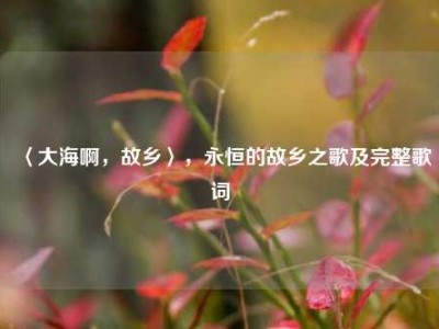 〈大海啊，故乡〉，永恒的故乡之歌及完整歌词