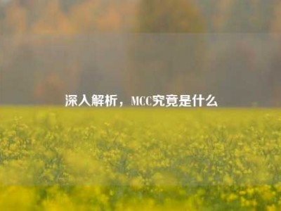 深入解析，MCC究竟是什么