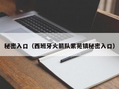 秘密入口（西班牙火箭队紫苑镇秘密入口）
