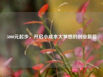 5000元起步，开启小成本大梦想的创业新篇
