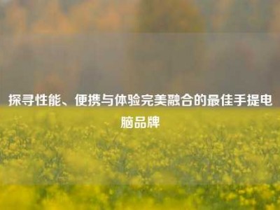 探寻性能、便携与体验完美融合的更佳手提电脑品牌