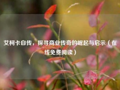 艾柯卡自传，探寻商业传奇的崛起与启示（在线免费阅读）