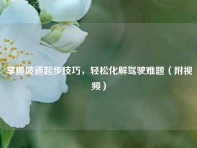 掌握坡道起步技巧，轻松化解驾驶难题（附视频）