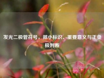 发光二极管符号，微小标识、重要意义与正负极判断
