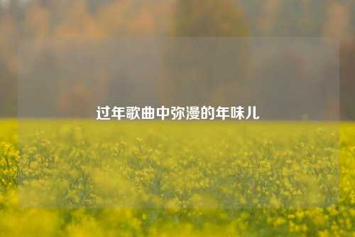 过年歌曲中弥漫的年味儿