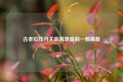 古老拉线开关距离地面的一般高度
