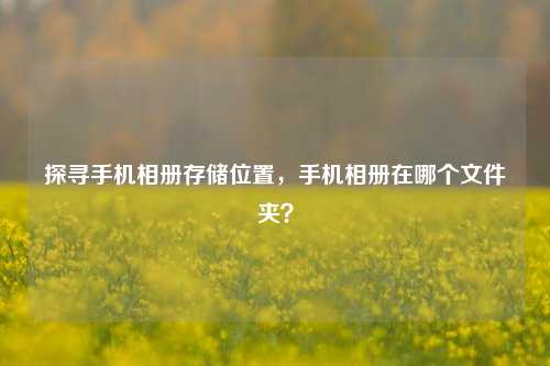 探寻手机相册存储位置，手机相册在哪个文件夹？